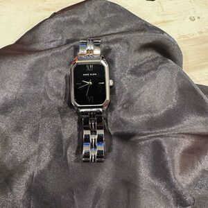 Anne Klein Black Dial Silver Bracelet Watch